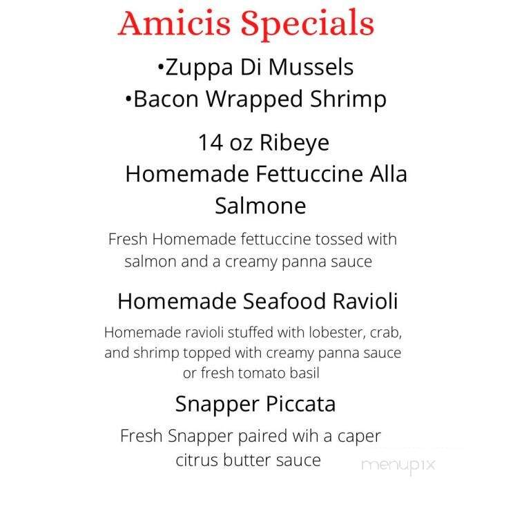 Amici's Italian Restaurant - Waynesville, NC menu_pic