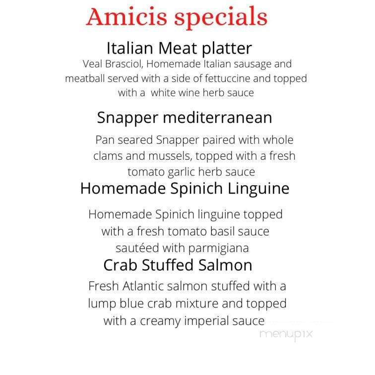Amici's Italian Restaurant - Waynesville, NC menu_pic