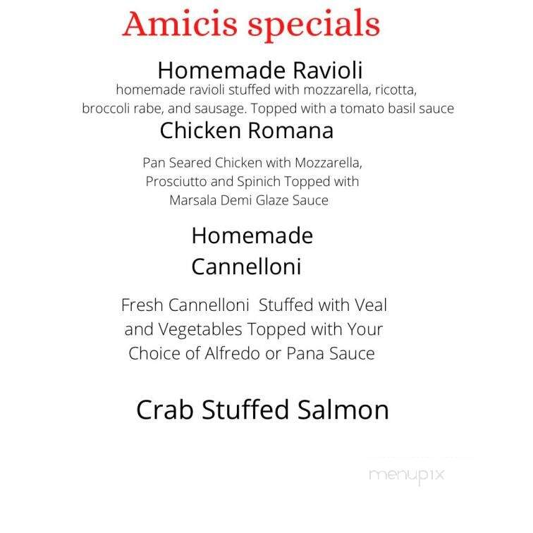Amici's Italian Restaurant - Waynesville, NC menu_pic