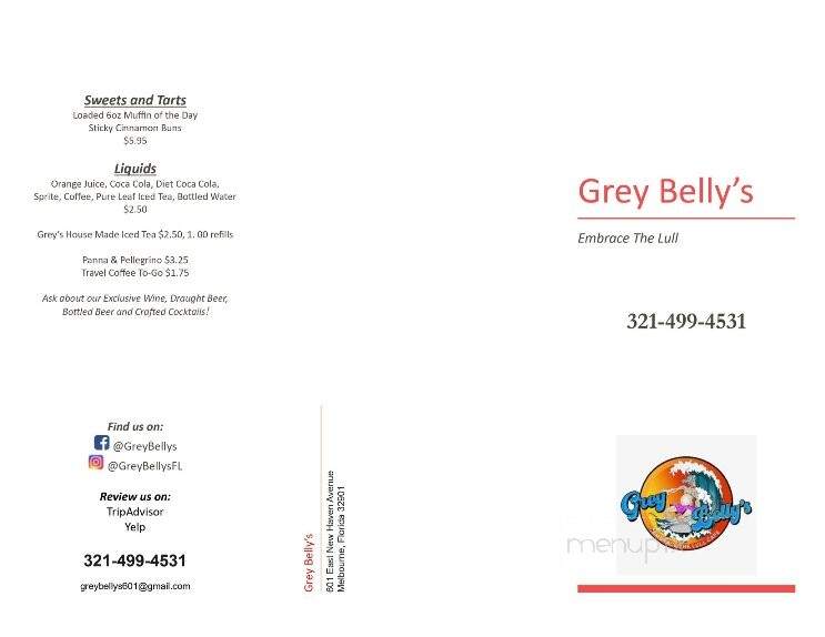 Grey Belly's - Melbourne, FL menu_pic