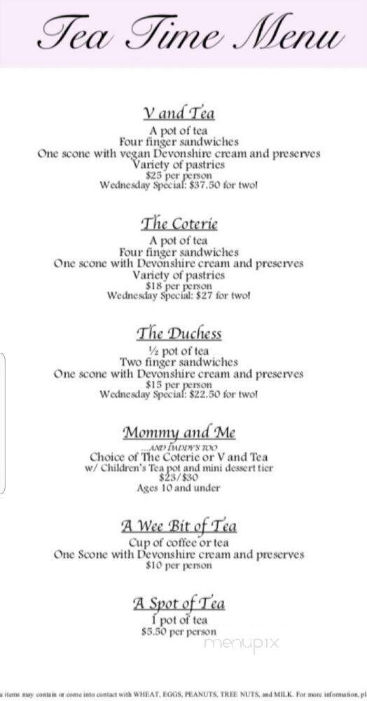 Coterie Tea & Eatery - Upland, CA menu_pic