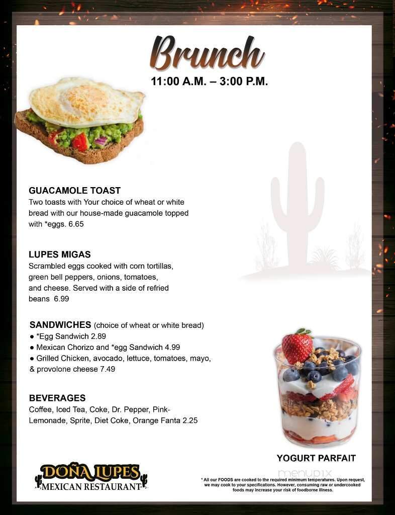 Dona Lupes Mexican Restaurant - Granite Quarry, NC menu_pic