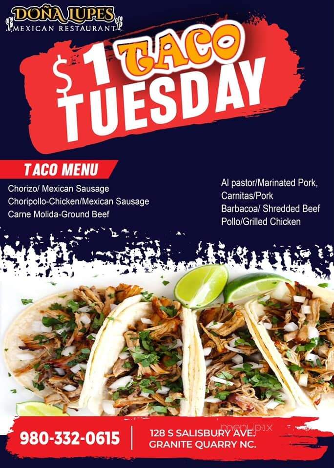 Dona Lupes Mexican Restaurant - Granite Quarry, NC menu_pic