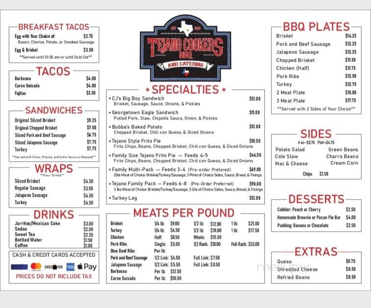 Tejano Cookers BBQ & Catering - Georgetown, TX