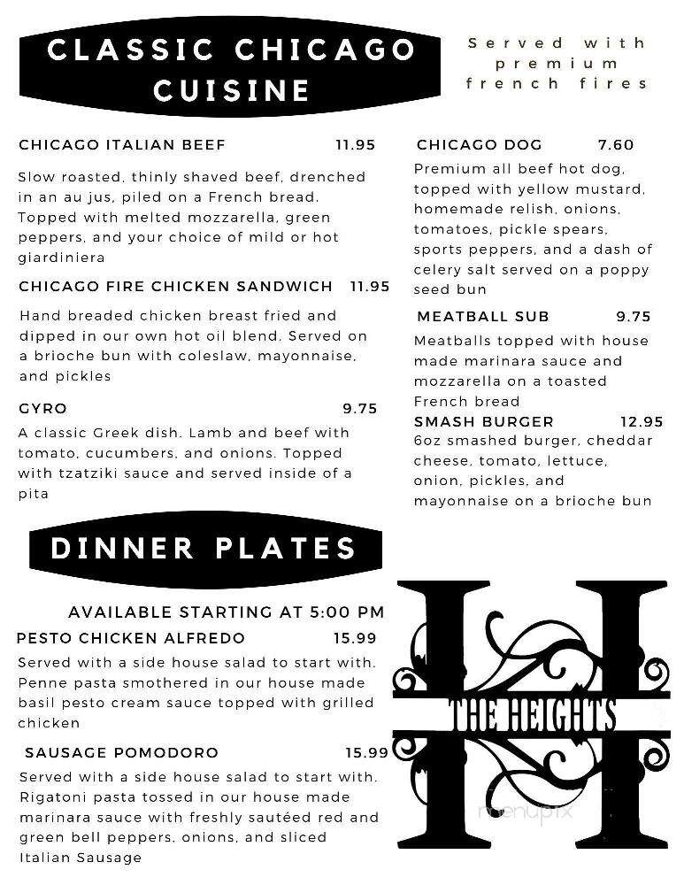 The Heights Classic Chicago Cuisine - Crestview, FL menu_pic