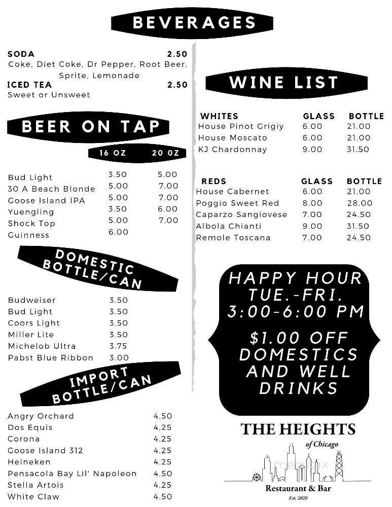 The Heights Classic Chicago Cuisine - Crestview, FL menu_pic