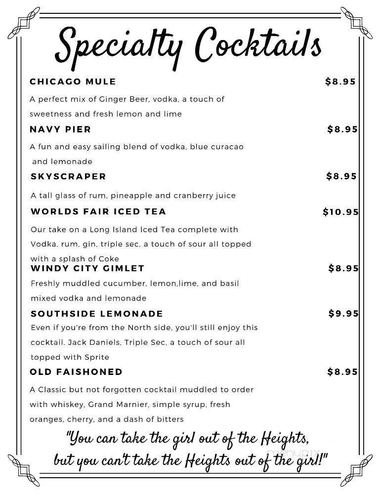 The Heights Classic Chicago Cuisine - Crestview, FL menu_pic
