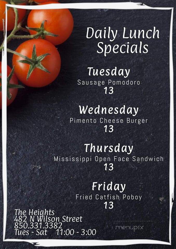 The Heights Classic Chicago Cuisine - Crestview, FL menu_pic