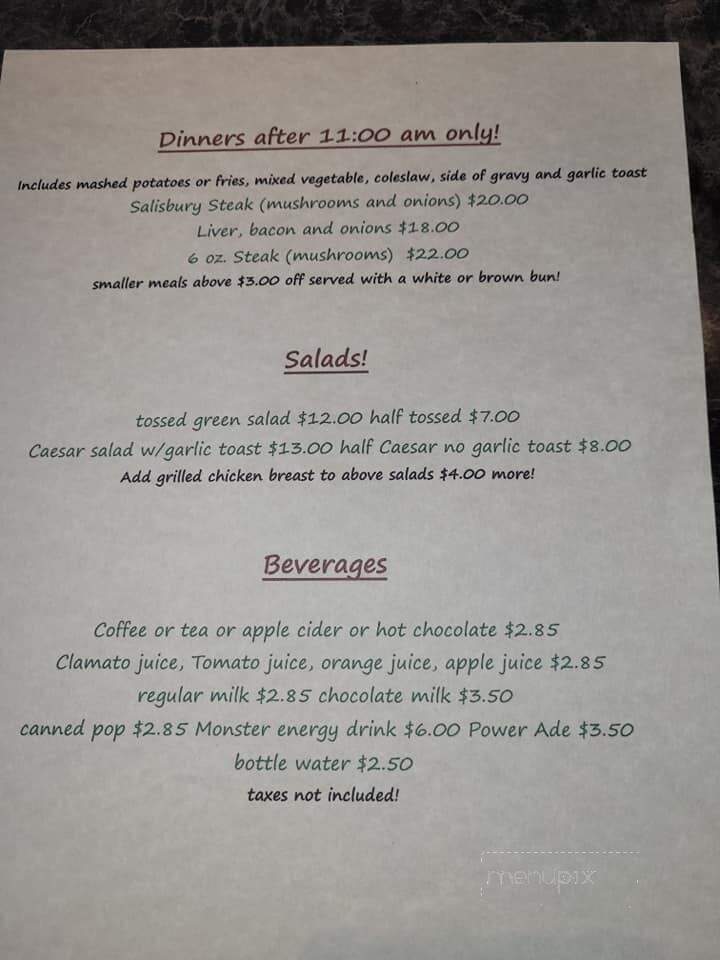 Mojo's Cafe - Williams Lake, BC menu_pic