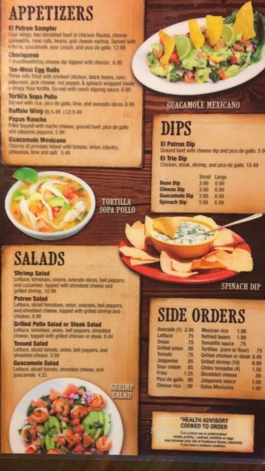 Patron Mexican Grill - Dunlap, TN menu_pic