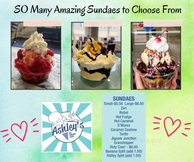 Ashley's Ice Cream - Marion, IN menu_pic