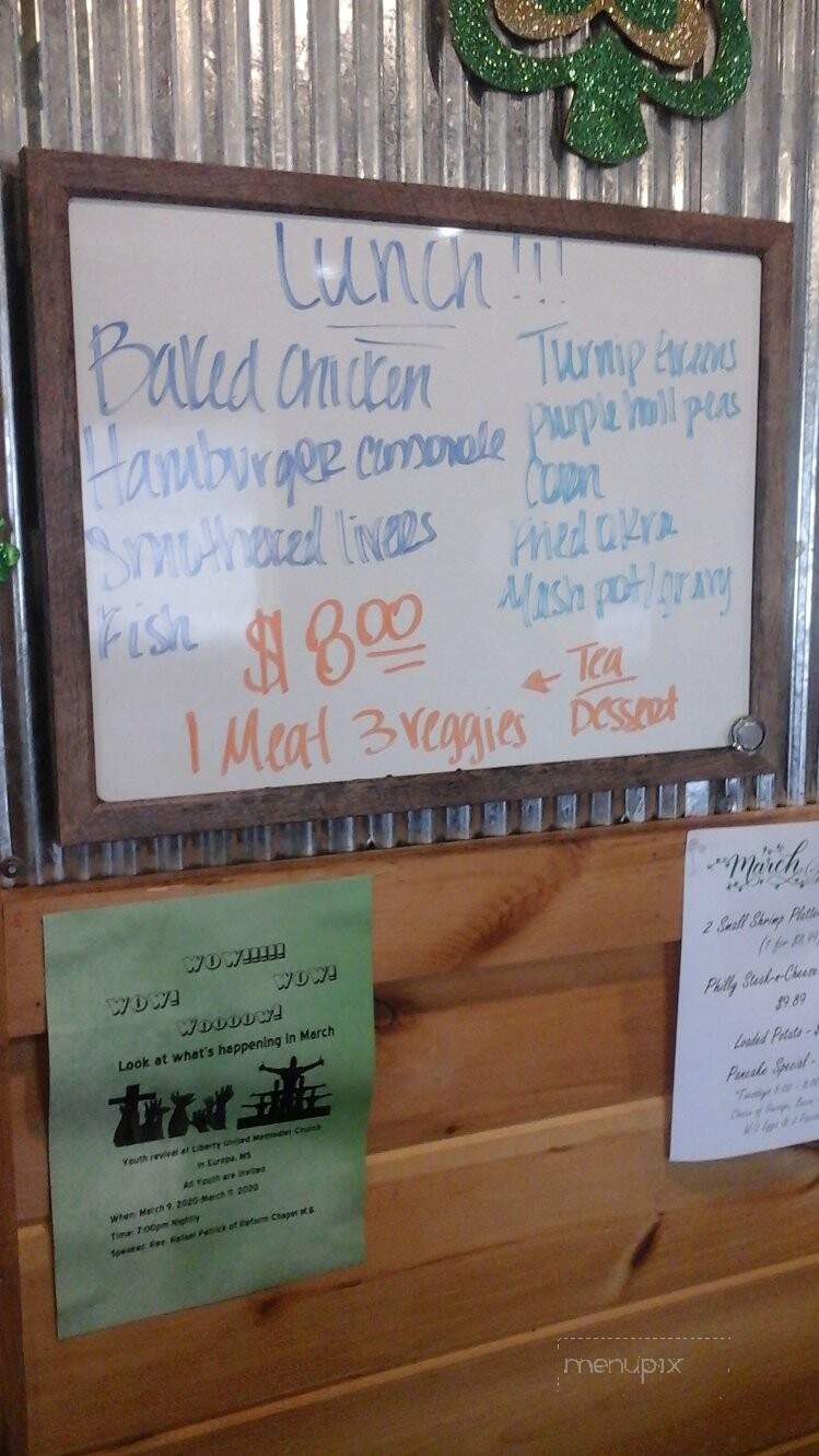 3 Star Restaurant - Mathiston, MS menu_pic
