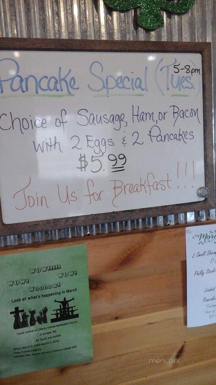 3 Star Restaurant - Mathiston, MS menu_pic