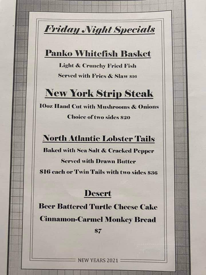 Johnnie's on 2 - St. Ignace, MI menu_pic