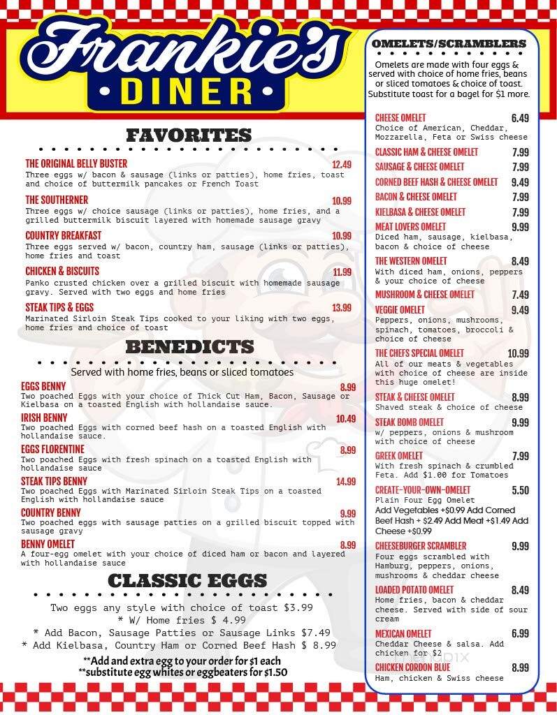 Frankie's Diner - Milford, NH menu_pic