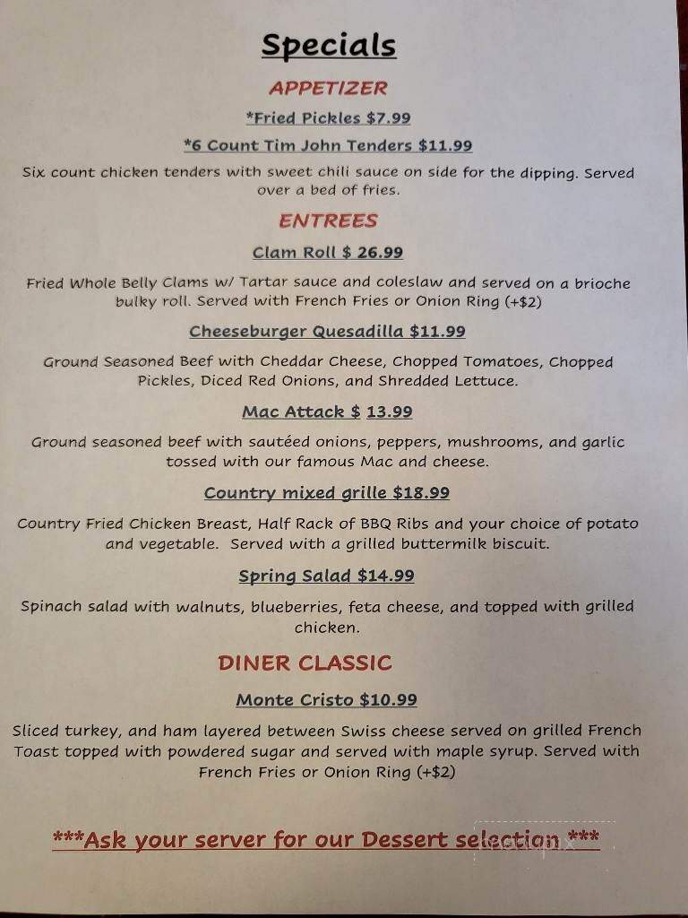Frankie's Diner - Milford, NH menu_pic