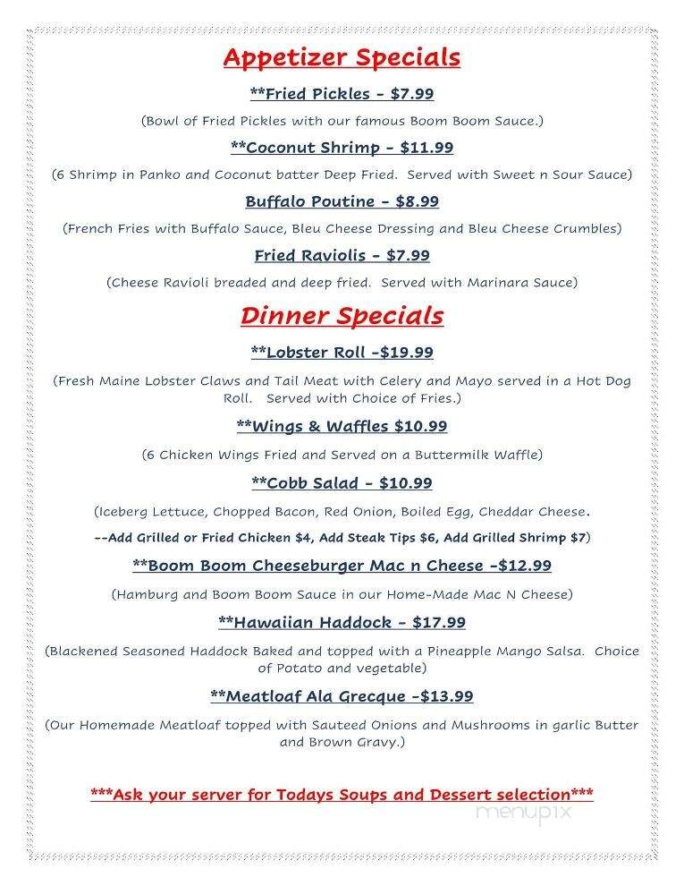 Frankie's Diner - Milford, NH menu_pic
