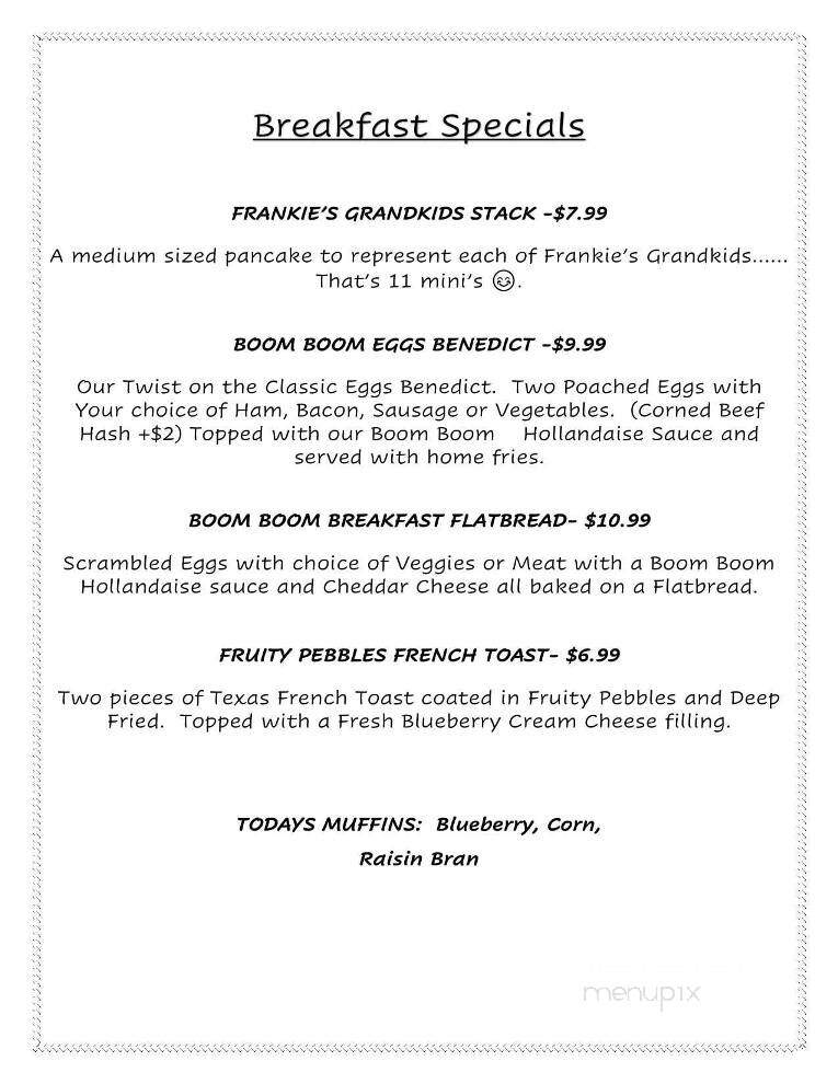 Frankie's Diner - Milford, NH menu_pic