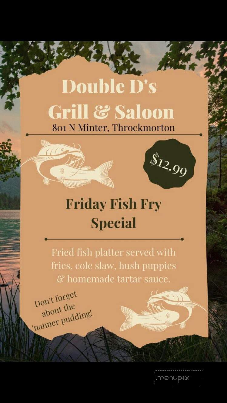 Double D's Grill and Saloon - Throckmorton, TX menu_pic