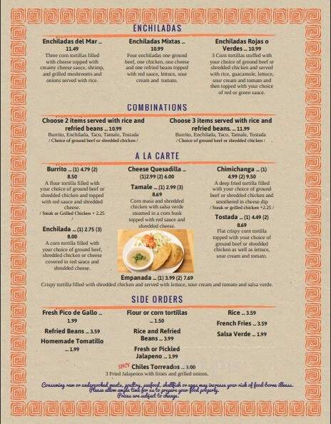 El Tajin Mexican Restaurant - Marshall, MI menu_pic