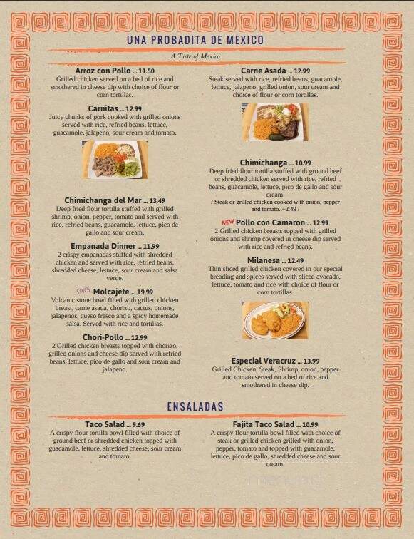El Tajin Mexican Restaurant - Marshall, MI menu_pic