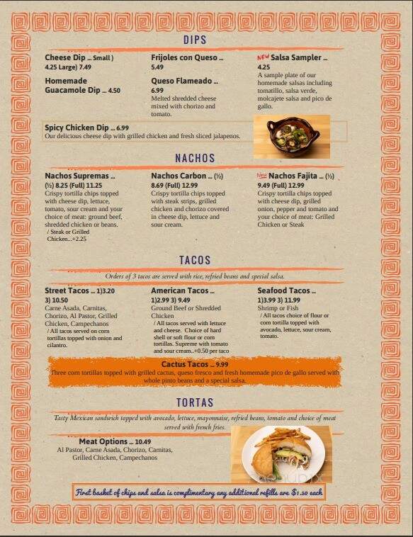 El Tajin Mexican Restaurant - Marshall, MI menu_pic