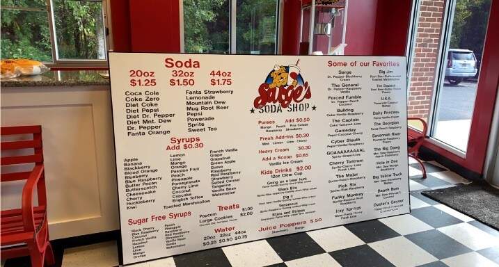 Sarge's Soda Shop - Grovetown, GA menu_pic