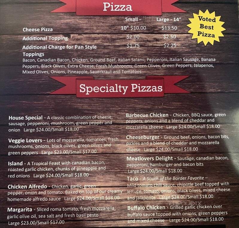 Carbones Pizza and Sports Bar - Rochester, MN menu_pic