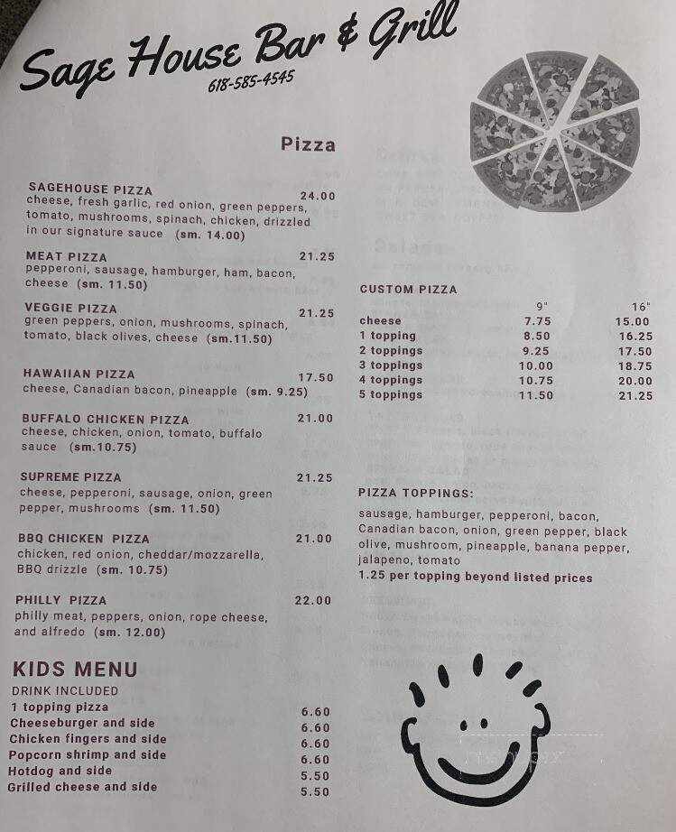 Sage House - Bunker Hill, IL menu_pic
