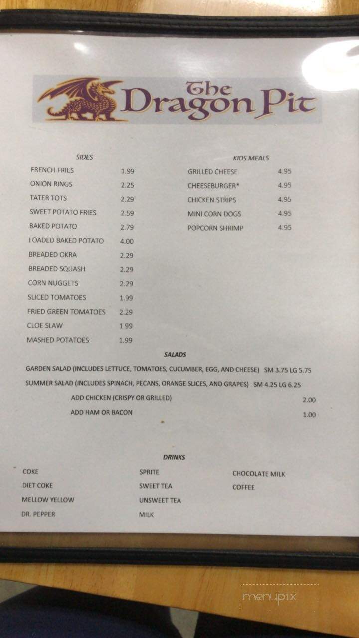 The Dragon Pit - Jamestown, TN menu_pic