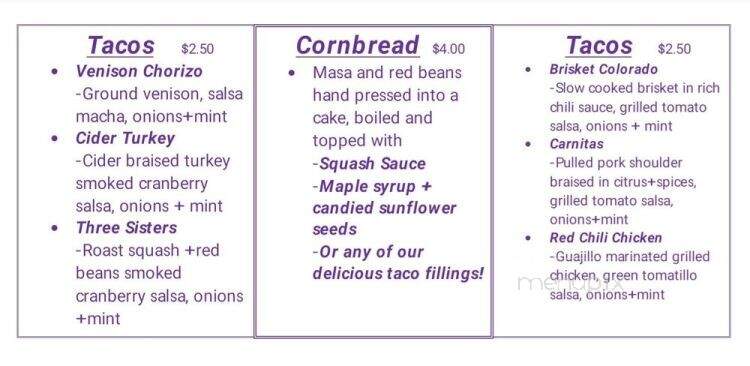 Tomahawks - Mifflinburg, PA menu_pic