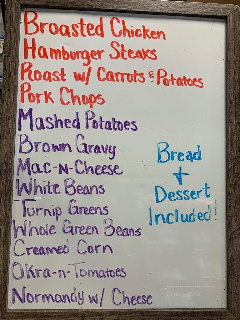 Howard's Restaurant - Henagar, AL menu_pic