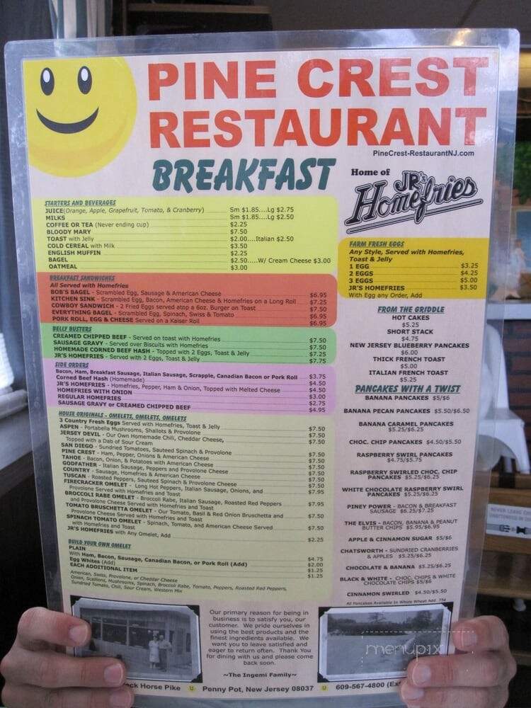 Pine Crest Inn - Hammonton, NJ menu_pic