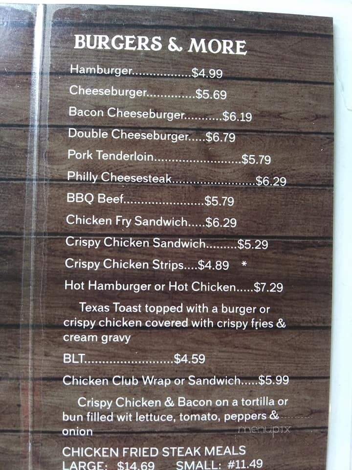 Grouse Valley Grill - Dexter, KS menu_pic