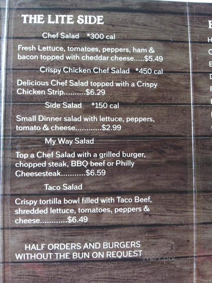 Grouse Valley Grill - Dexter, KS menu_pic