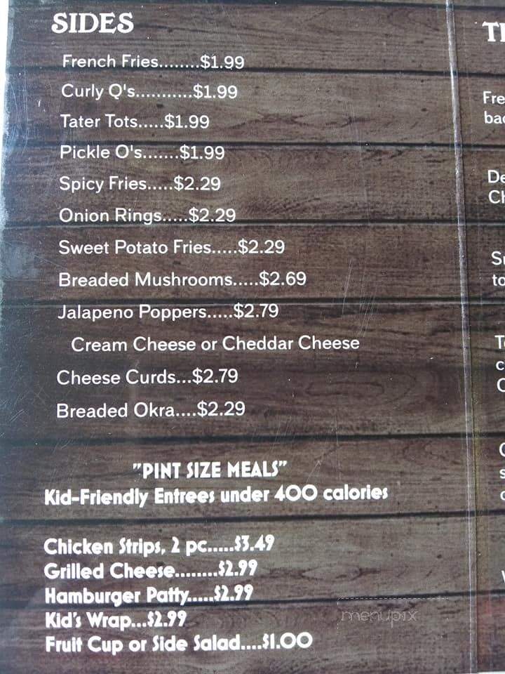 Grouse Valley Grill - Dexter, KS menu_pic