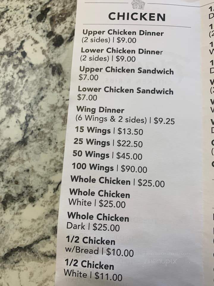 Frankies Chicken and Ribs - Cleveland, NC menu_pic