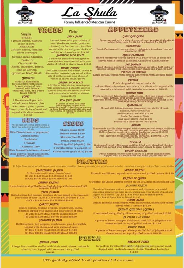 Tacos La Shula - Orange, TX menu_pic