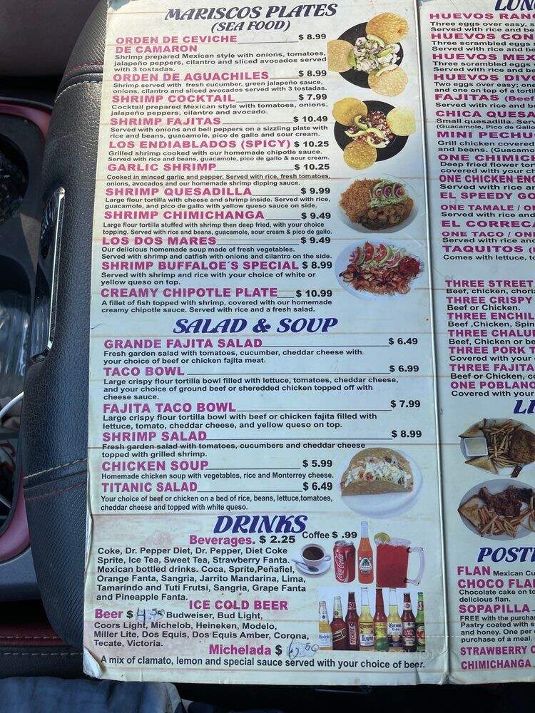 Los 3 Tarascos - McAlester, OK menu_pic