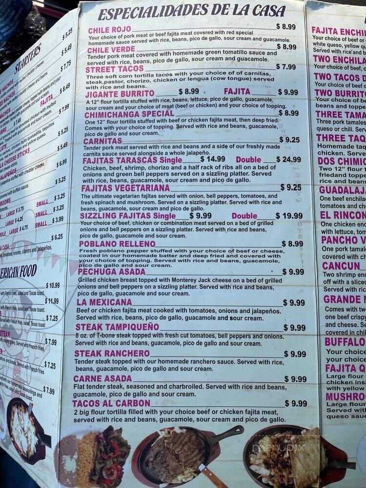 Los 3 Tarascos - McAlester, OK menu_pic