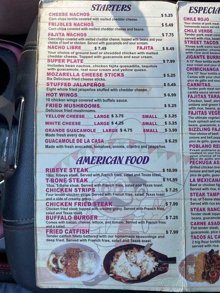 Los 3 Tarascos - McAlester, OK menu_pic