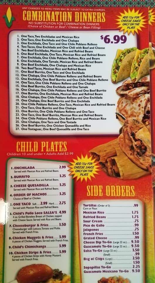 Salsa's Grill - Pearl, MS menu_pic