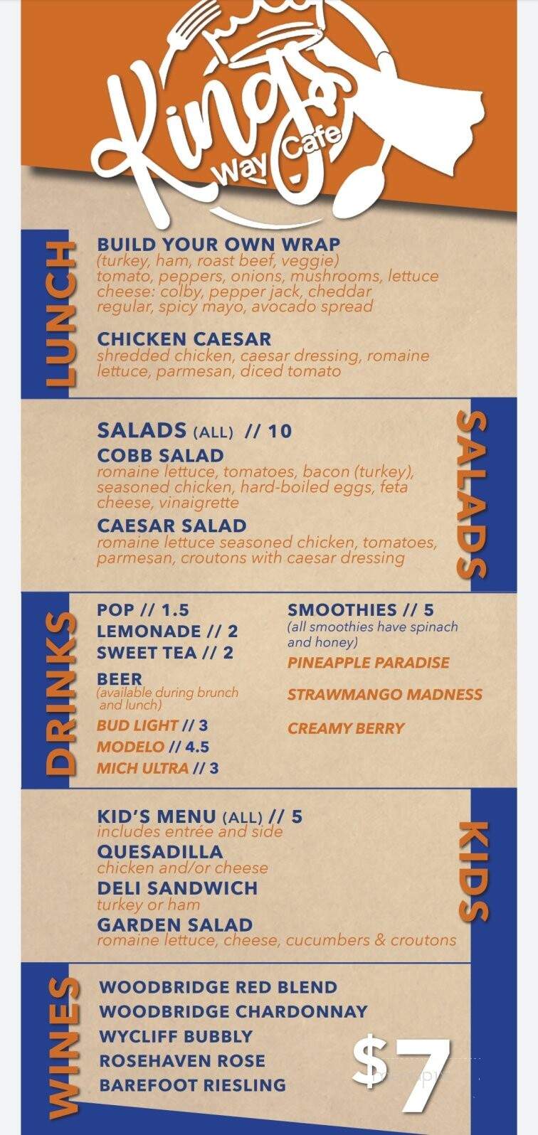 King's Way Cafe - Cincinnati, OH menu_pic