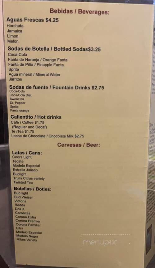La Abuelita - Rawlins, WY menu_pic