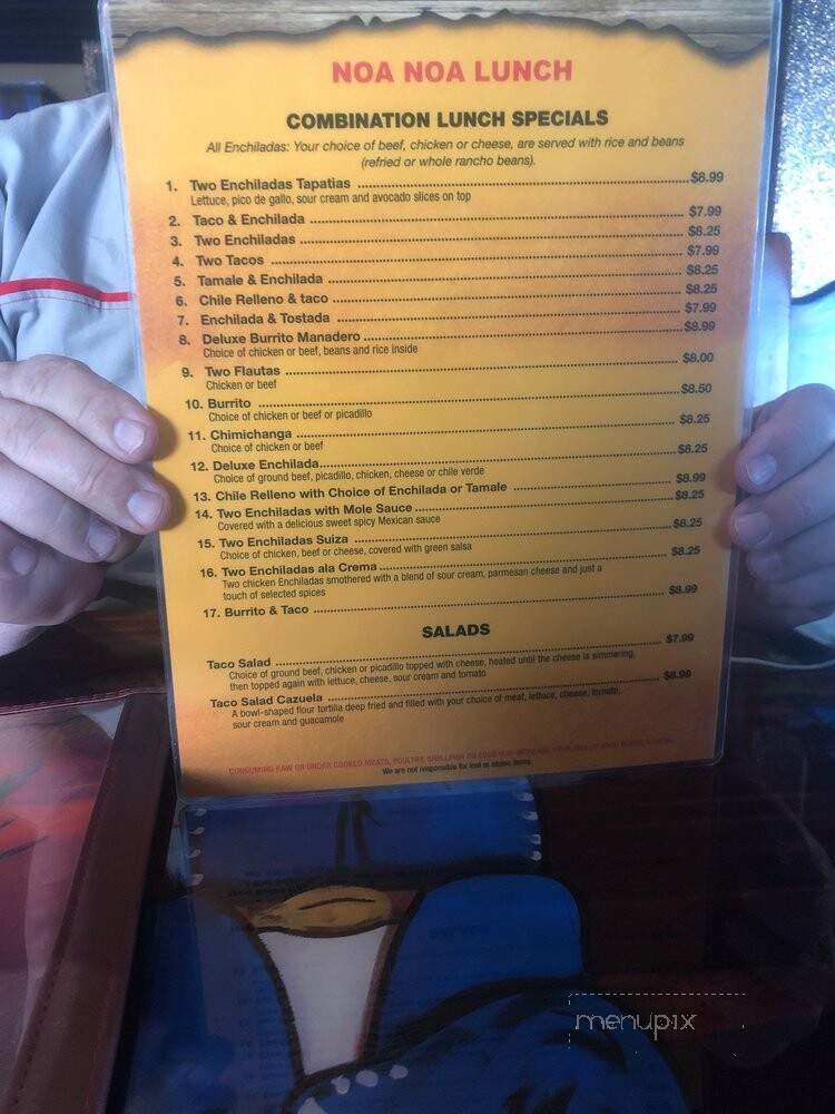 Noa Noa Sports Bar - Klamath Falls, OR menu_pic