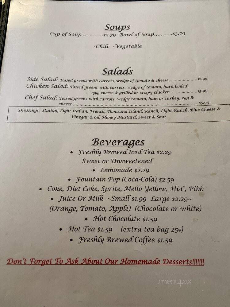 Nana & Papa's Family Restaurant - Thornville, OH menu_pic