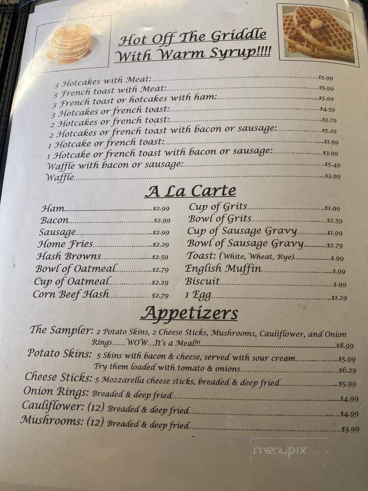 Nana & Papa's Family Restaurant - Thornville, OH menu_pic