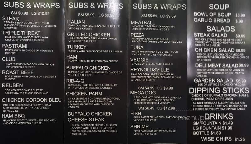 The Sub Hub - Reynoldsville, PA menu_pic