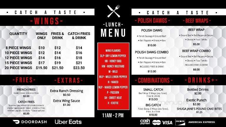 Catch A Taste - Tuscaloosa, AL menu_pic