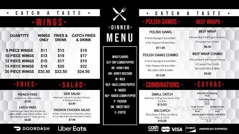 Catch A Taste - Tuscaloosa, AL menu_pic